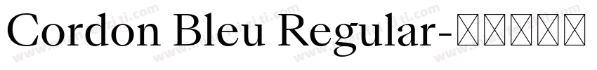 Cordon Bleu Regular字体转换
